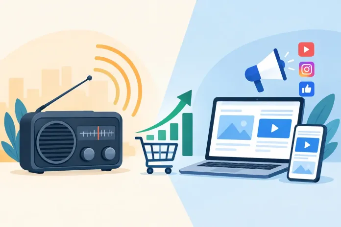 Radio ili digitalno oglašavanje za rast prodaje